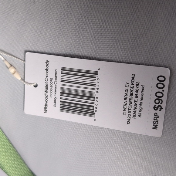 Vera Bradley Wildwood Wallet Crossbody in Bubby Flowers Cinnamon NWT - Picture 3 of 9